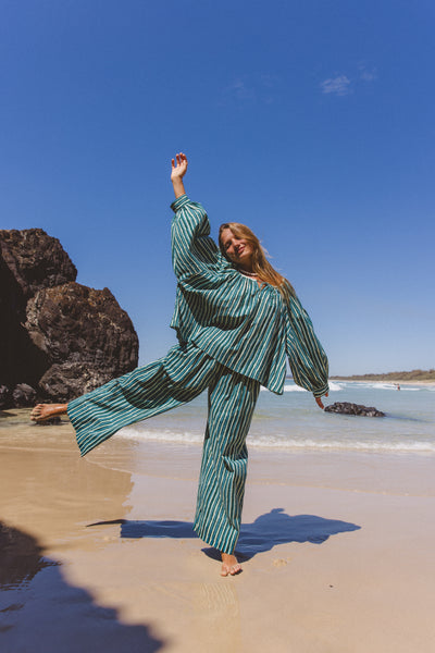 Ria Pants ~ Cyan Candy